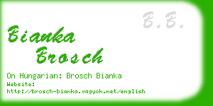 bianka brosch business card